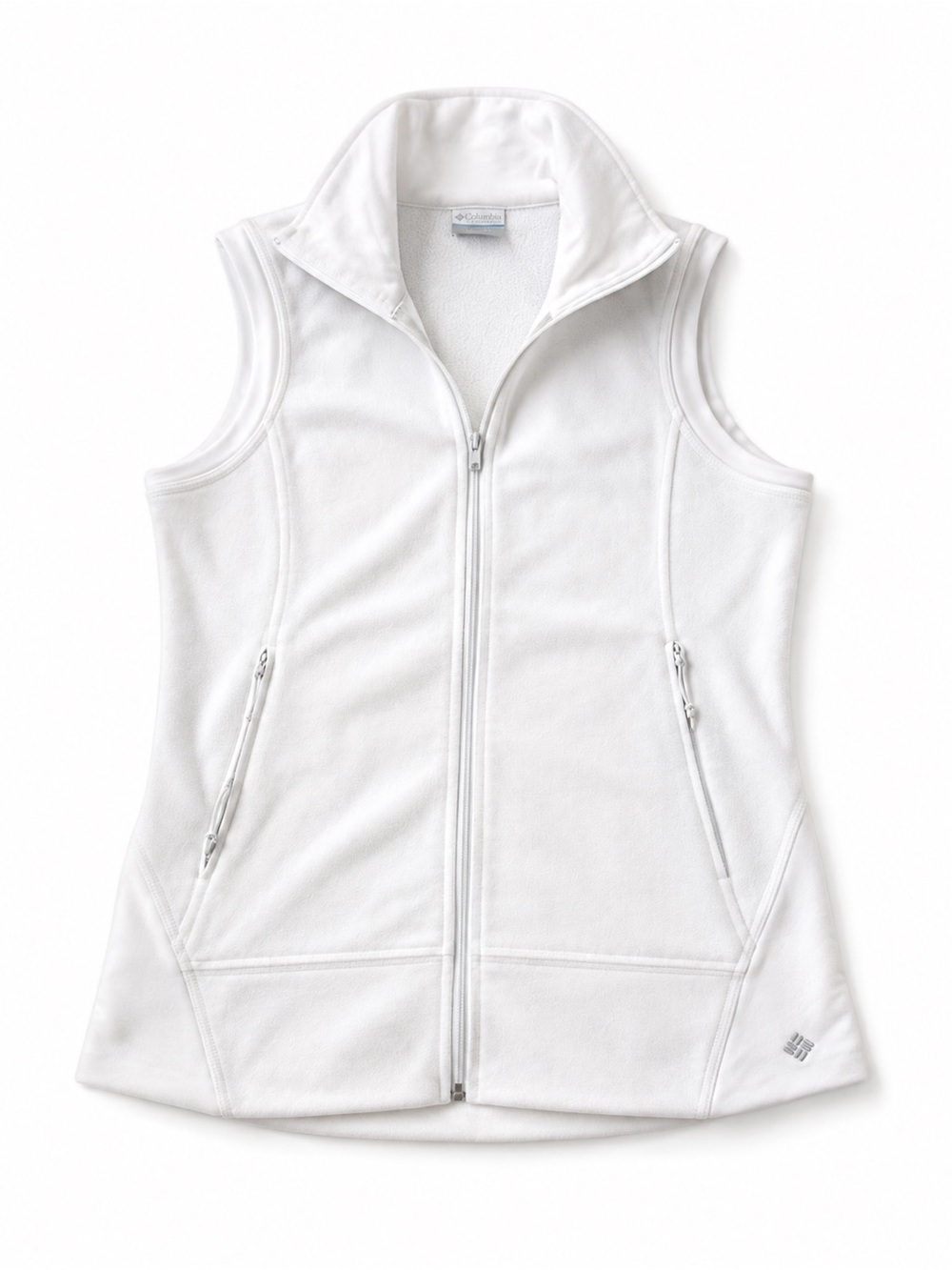 Columbia White Women’s Fleece Zip Vest